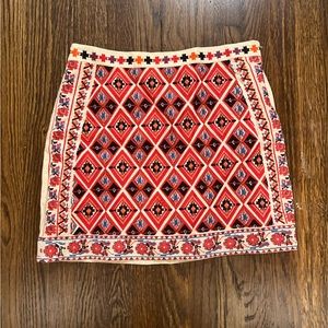Boutique Skirt with multi colored embroidery.